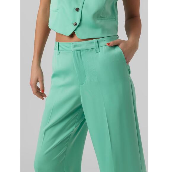 Vero Moda Nordstrom Women's Jade AYOEMINTE Loose fit Pleated Pants Size 36/32 - Picture 4 of 8